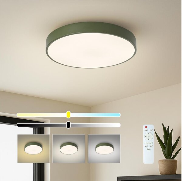 Brilagi - Plafoniera LED dimmerabile POOL LED/48W/230V 3000-6000K 40 cm verde + telecomando