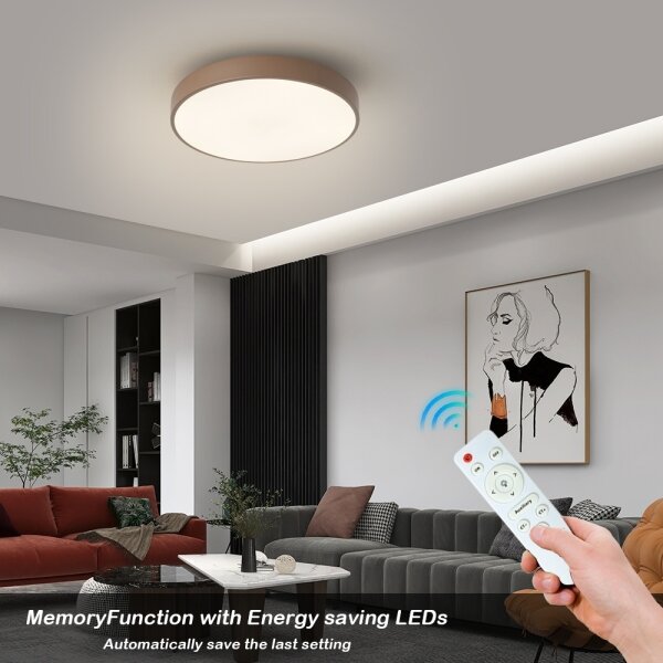 Brilagi - plafoniera LED dimmerabile POOL LED/36W/230V 3000-6000K 30 cm marrone+telecomando