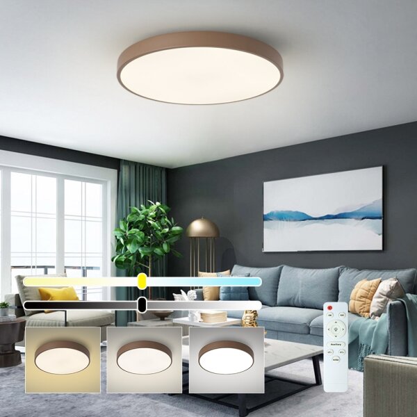 Brilagi - Plafoniera dimmerabile POOL LED/60W/230V 3000-6000K 60 cm marrone + telecomando