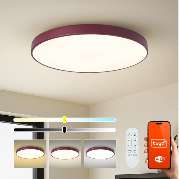Brilagi-LED Lampada dimmerabile POOL SMART LED/100W/230V/80 cm Wi-Fi Tuya+telecomando bordeaux