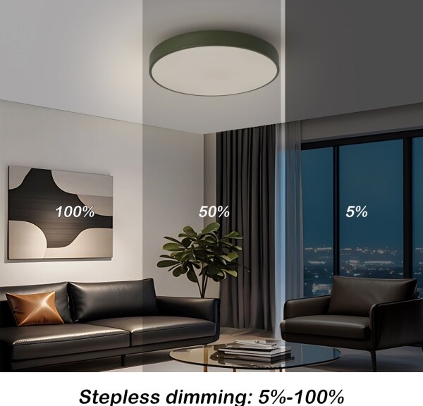 Brilagi - Plafoniera LED dimmerabile POOL LED/48W/230V 3000-6000K 40 cm verde + telecomando