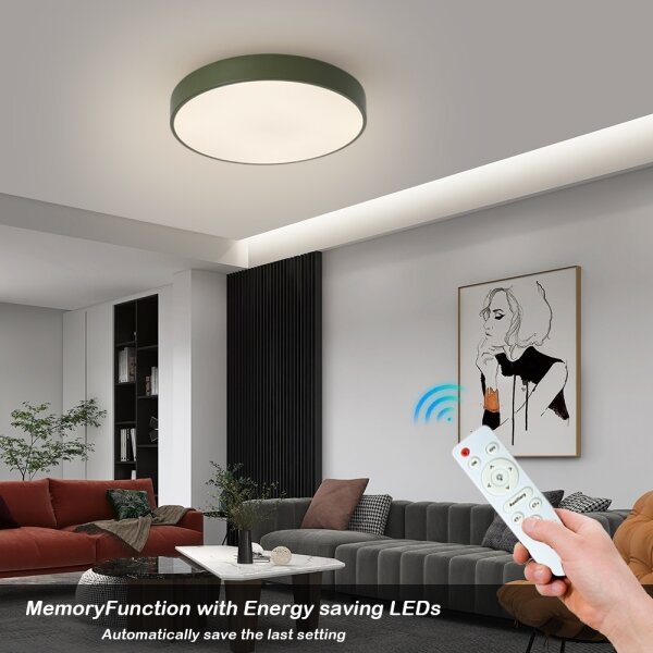 Brilagi - Plafoniera LED dimmerabile POOL LED/48W/230V 3000-6000K 40 cm verde + telecomando