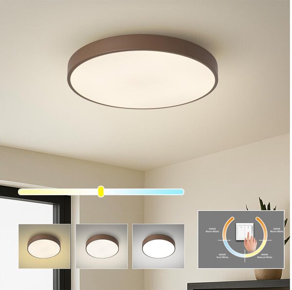 Brilagi - Plafoniera LED POOL LED/48W/230V 3000/4000/6000K 40 cm marrone