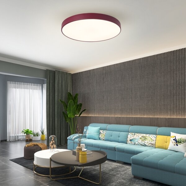 Brilagi-LED Dimmerabile lampada da soffitto POOL LED/60W/230V 3000-6000K 60 cm bordeaux+telecomando
