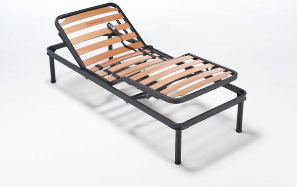 Kiwi - Rete in ferro motorizzata con doghe in legno 160x190 cm