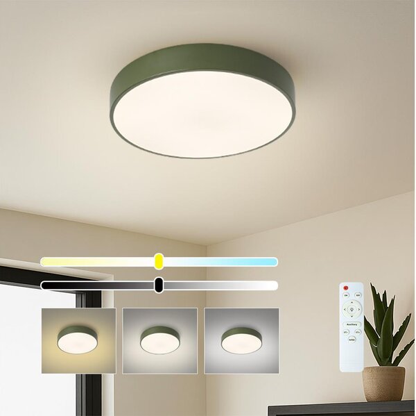 Brilagi - plafoniera LED dimmerabile POOL LED/36W/230V 3000-6000K 30 cm verde + telecomando