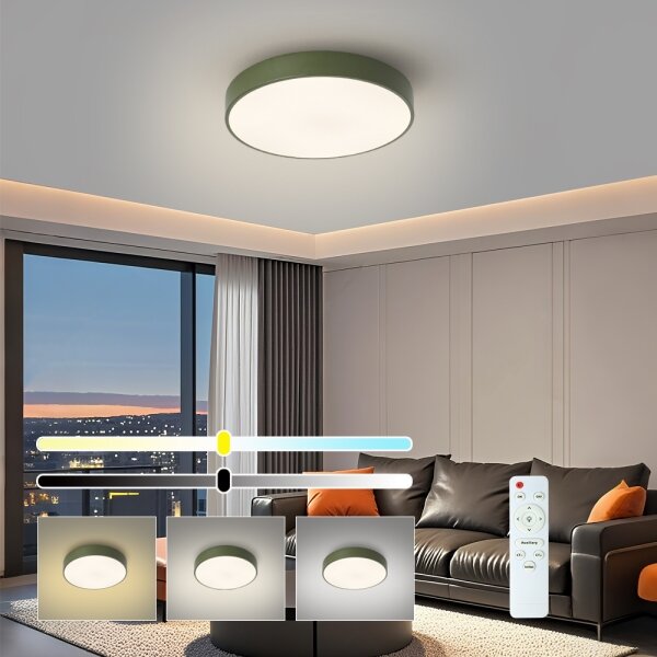 Brilagi - plafoniera LED dimmerabile POOL LED/36W/230V 3000-6000K 30 cm verde + telecomando