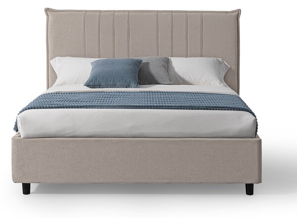 Letto Matrimoniale con Contenitore BILBAO Beige