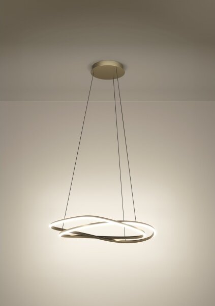 Eglo 390514 - Lampadario a sospensione dimmerabile GUNTIN LED/60W/230V dorato + telecomando