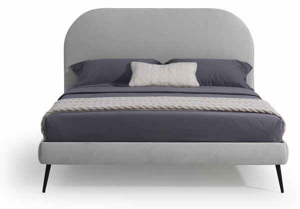 Letto Matrimoniale in Tessuto Imbottito SYDNEY Grigio