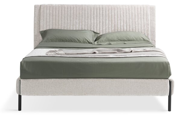 Letto Matrimoniale in Velluto MIAMI Beige