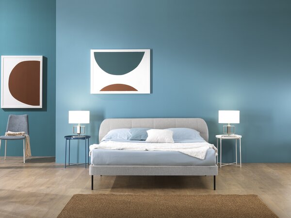 Letto MADRID 140 x 200 cm Grigio chiaro