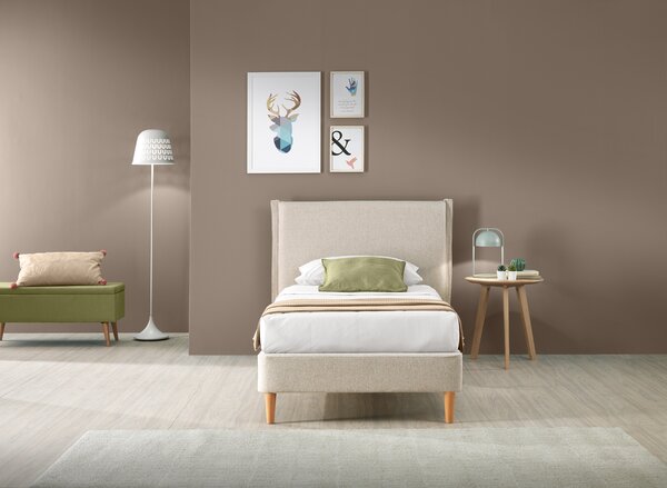 Letto PARIGI Beige 90 x 200 cm