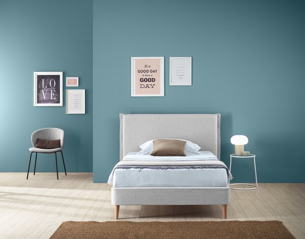 Letto PARIGI Grigio chiaro 120 x 200 cm
