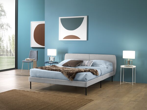 Letto TOKIO 140x200 cm Grigio chiaro