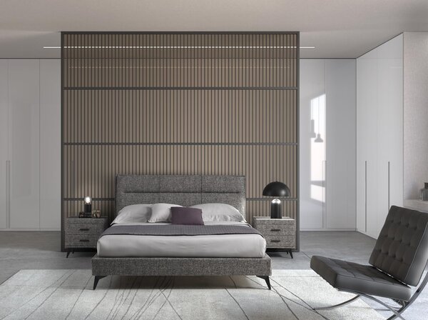 Letto TRIESTE 160x195 cm Antracite