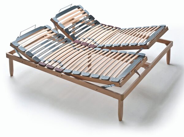 Rete in Legno Matrimoniale con Alzate Manuali separate Lemon 140x190 cm