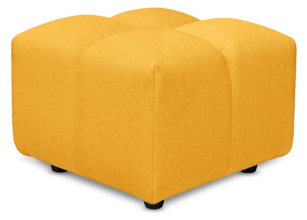 Pouf poggiapiedi con bombature morbide, Pouf Rubiq Giallo 60 x 150 cm