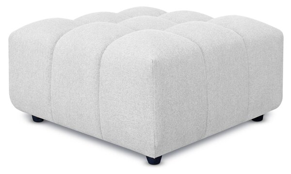 Pouf poggiapiedi con bombature morbide, Pouf Rubiq Ghiaccio 60 x 60 cm