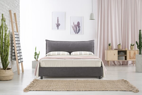Letto Matrimoniale Contenitore ARLES Grigio