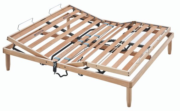Rete a Motore Doghe in Legno Alzata Unica Orange 120x190 cm
