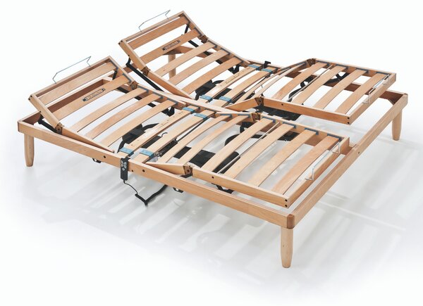 Rete Legno Motorizzata Alzate Separate Orange 140x190 cm