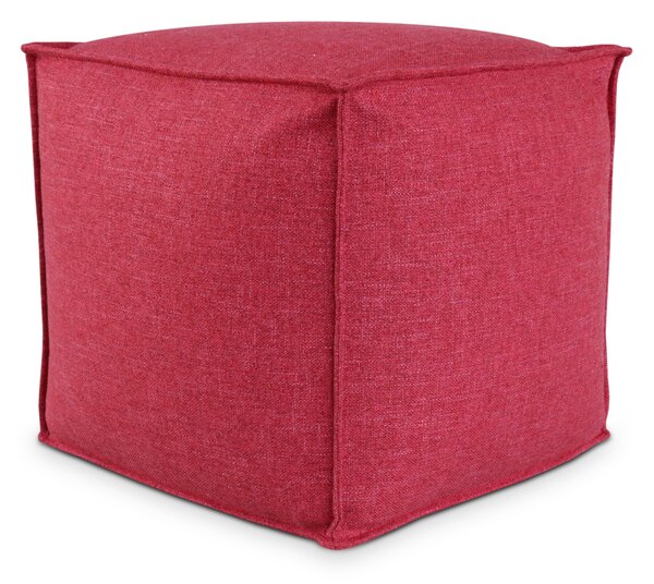 POUF QUADRATO PIUMA 50x50 cm Rosso