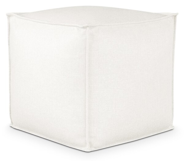 POUF QUADRATO PIUMA 50x50 cm Bianco