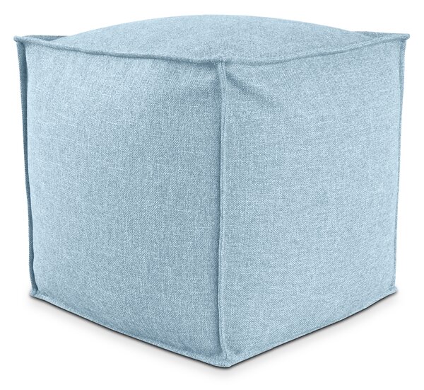 POUF QUADRATO PIUMA 50x50 cm Celeste