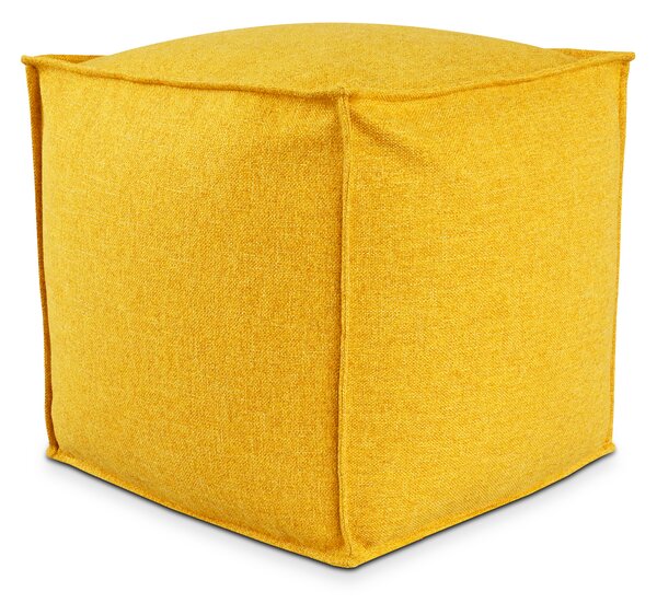 POUF QUADRATO PIUMA 50x50 cm Senape