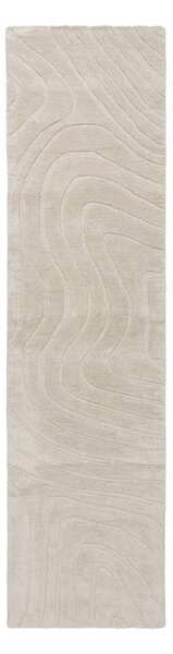 Passatoia in lana tessuta a mano color crema 60x230 cm Mesmerise Natural - Flair Rugs
