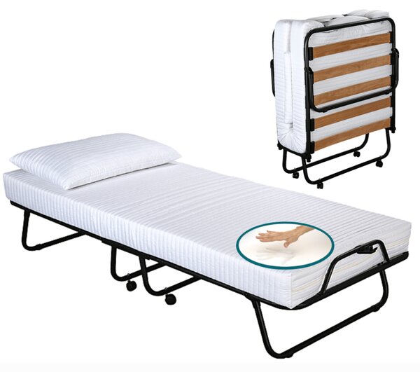 Kingu - Kit letto singolo, brandina pieghevole e materasso memory 90x200 cm Brandina-materasso-cuscino