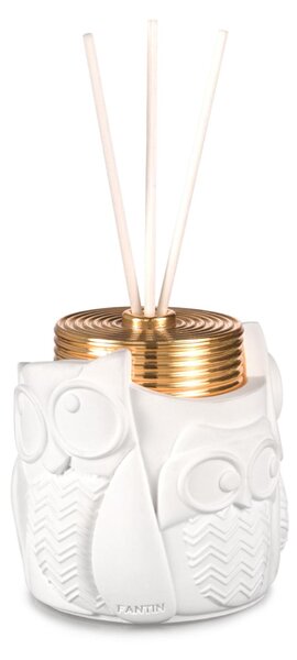 Profumatore Gufo Tappo Oro dimensione 7,2x h 8,5 cm per comunione battesimo in scatola regalo , bomboniera