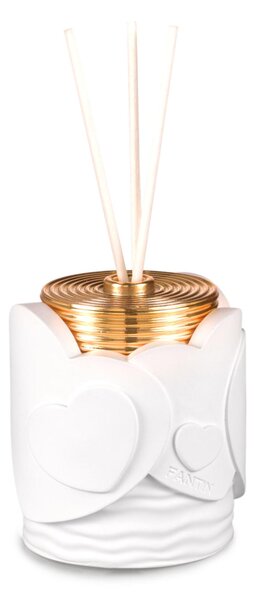 Profumatore Cuore Tappo Oro dimensione 7,2x h 8,5 cm per comunione battesimo in scatola regalo , bomboniera