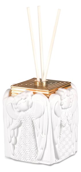 Profumatore Angelo Tappo Oro dimensione 7,2x h 8,5 cm per comunione battesimo in scatola regalo , bomboniera