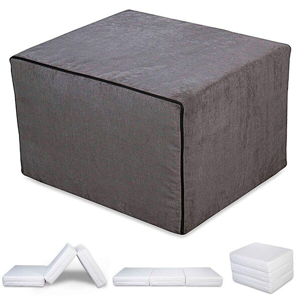 Futon pouf Letto FUTON VELVET Grigio