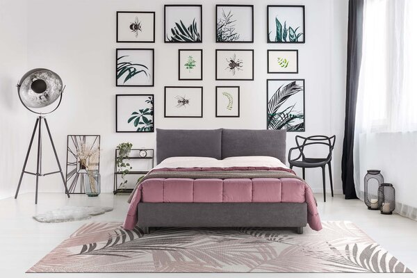 Letto Matrimoniale Contenitore NIMES Grigio