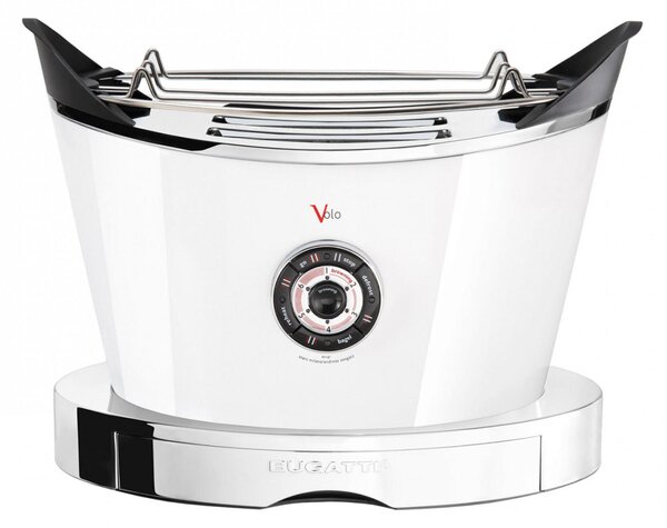 Tostapane di design Volo D�vor� � dotato di 4 funzioni: BROWNING fino a 6 livelli Dimensioni 32x20h 30 cm colore Bianco