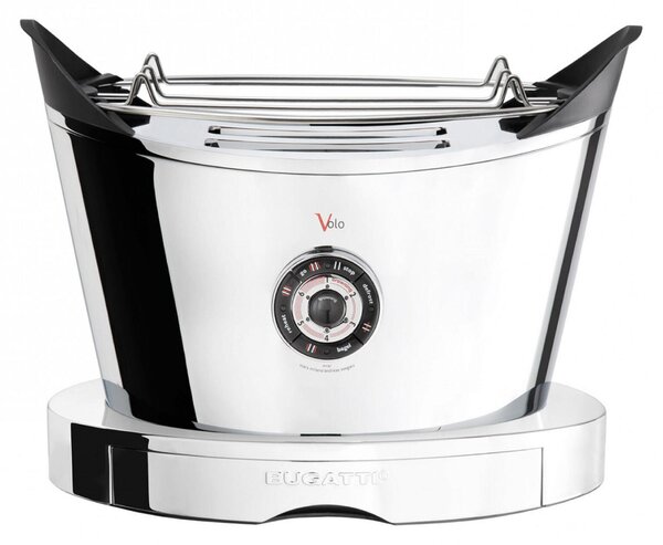 Tostapane di design Volo D�vor� � dotato di 4 funzioni: BROWNING fino a 6 livelli Dimensioni 32x20h 30 cm inox Lucido