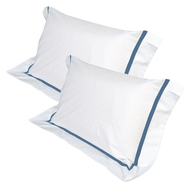 Coppia Cuscini con Elegante Federa Bianca e Blu Dalì 9 cm