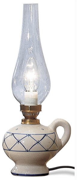 Applique Lume una Luce in materiale Ceramica decoro artigianale POMPEI CLASSIC Dimensioni 15x15x h 35 cm peso 1,1 kg - Attacco Lampada E27