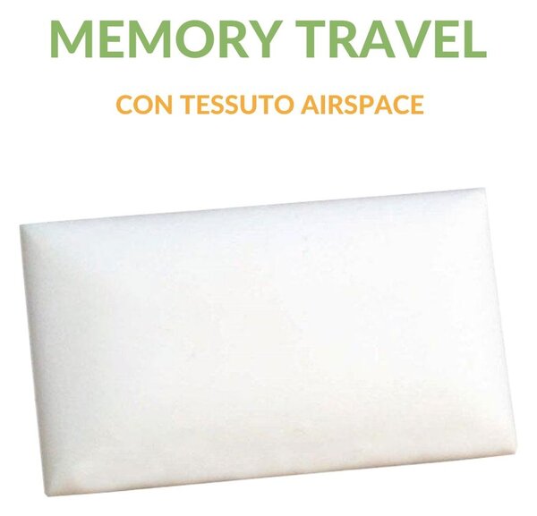 Cuscino Memory Travel con tessuto AirSpace 24x42 cm