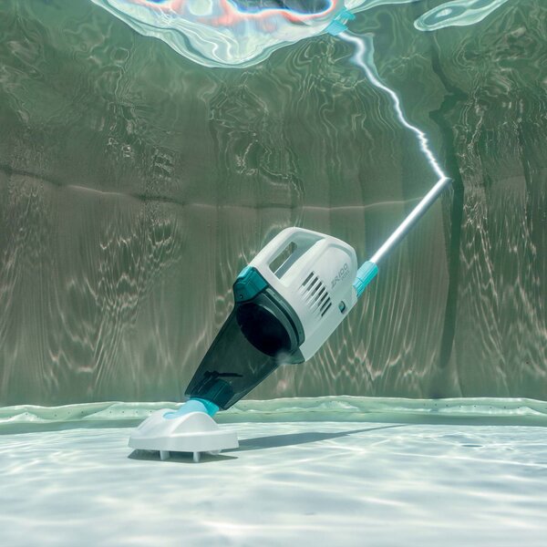 Intex Aspirapolvere per Piscine e Pure SPA Ricaricabile Vacuum colore Bianco/Azzurro ZR 100 - 28626