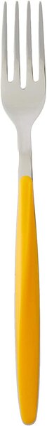 Forchette My Fusion Set 6 pezzi in acciaio inox 18/10 (AISI 304) manico in ABS Giallo Ocra lavabili in lavastoviglie