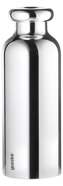 Borraccia termica in acciaio contenitore per liquidi 500 cc 14,8x3xh21 cm Mantiene 12 ore Caldo 24 ore Freddo colore Argento