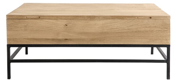 Tavolino rialzabile industriale legno di mango e metallo L110 cm YPSTER