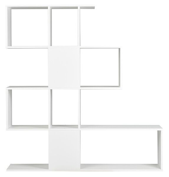 Libreria divisoria di design bianco laccato lucido H147 cm COMO
