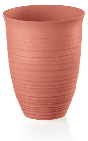 Bicchiere Alto tierra, ottenuto riciclando 4,5 bottiglie di plastica � 9,8xh12,4 cm - 520cc Post Consumed Recycled Poliestereastic, Terracotta