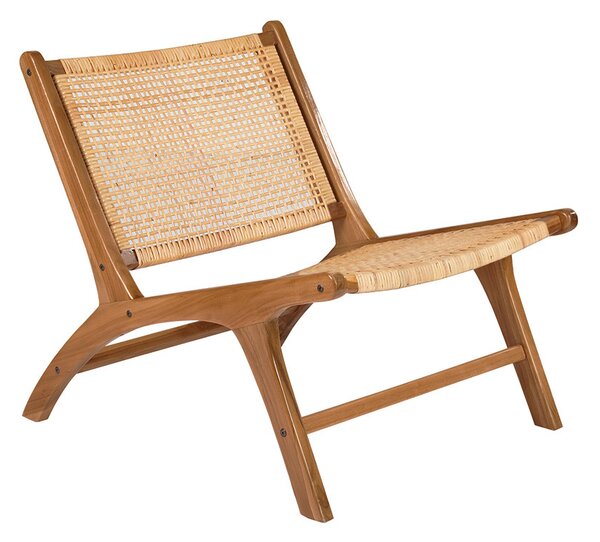 Poltrona teak e rattan naturale HAMMA