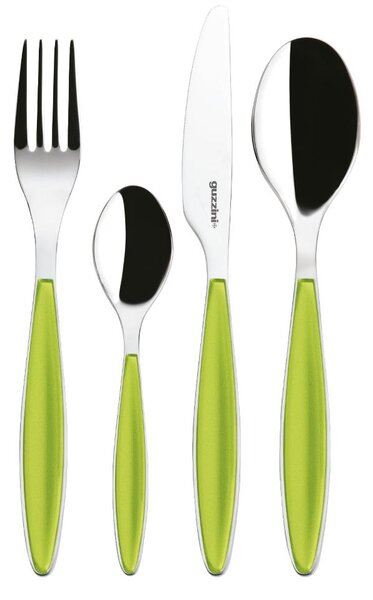 Posate Feeling 24 pezzi Colore Verde Mela in acciaio inox 18/10 AISI 420 di Altissima qualit� lavabili in lavastoviglie